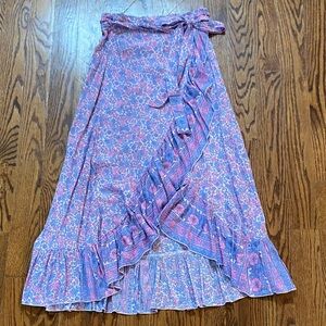 Block Islamd Brand  Blvckmarket Floral Wrap maxi Skirt